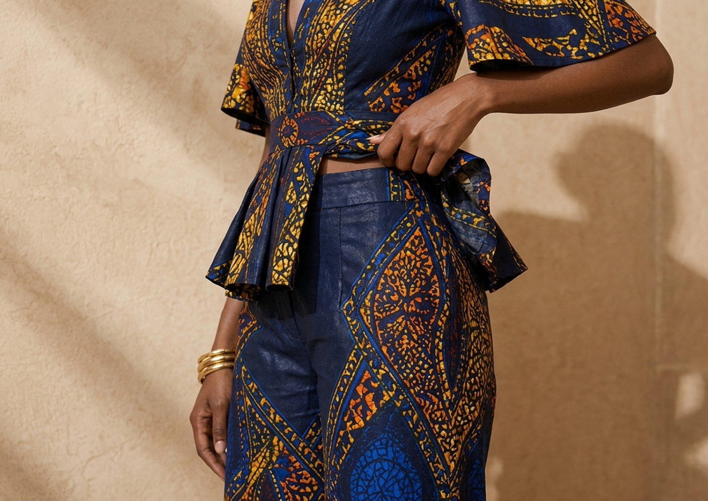 Close editorial view of the Ayo Jumpsuit