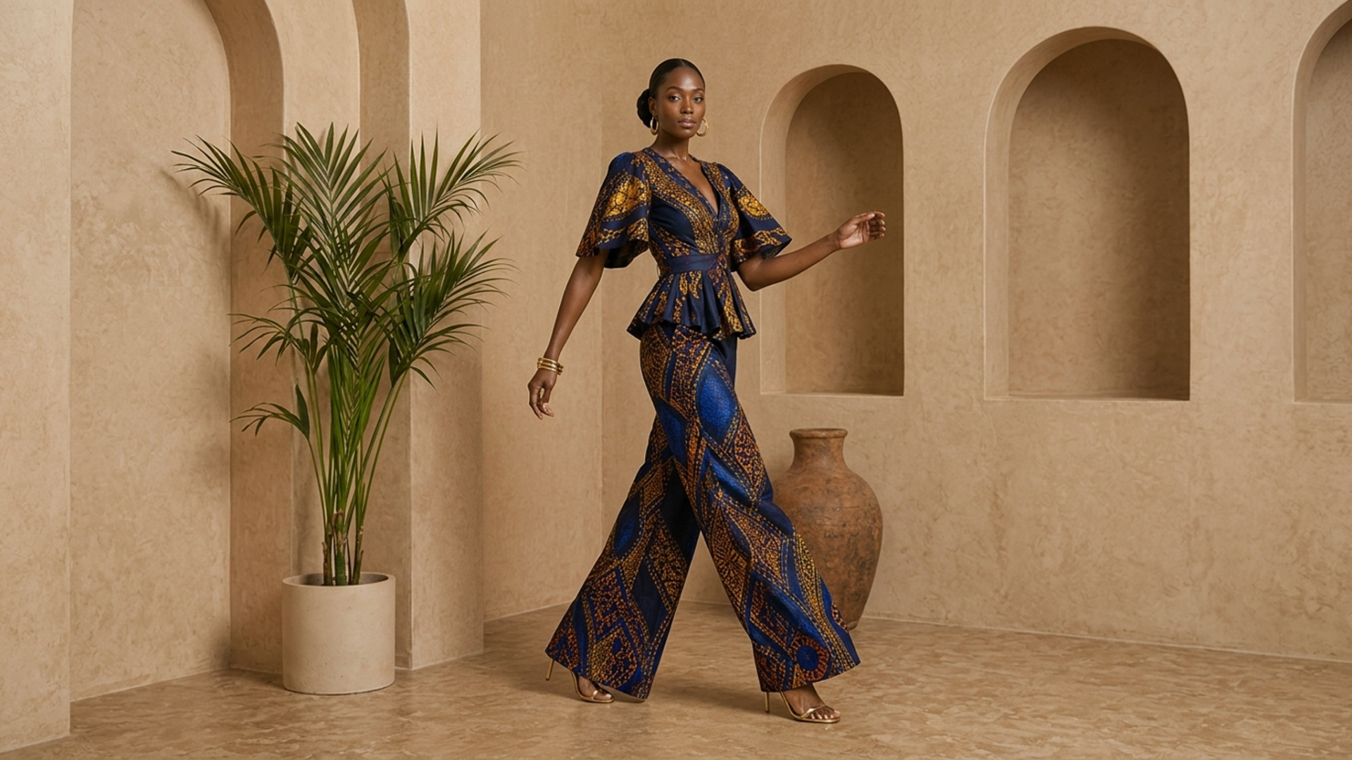 Editorial movement view of the Ayo Jumpsuit