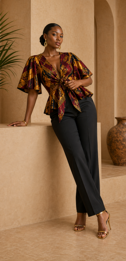 Yaa Tie-Front Top