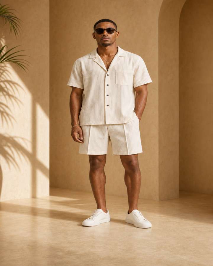 Ekow Pleated Shorts Set