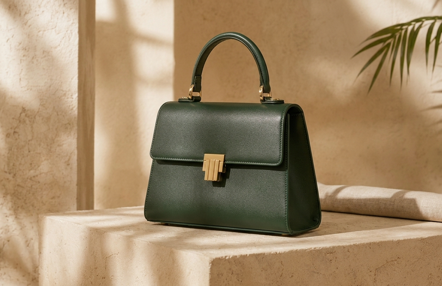Detail editorial view of the Ema Mini Top-Handle Bag