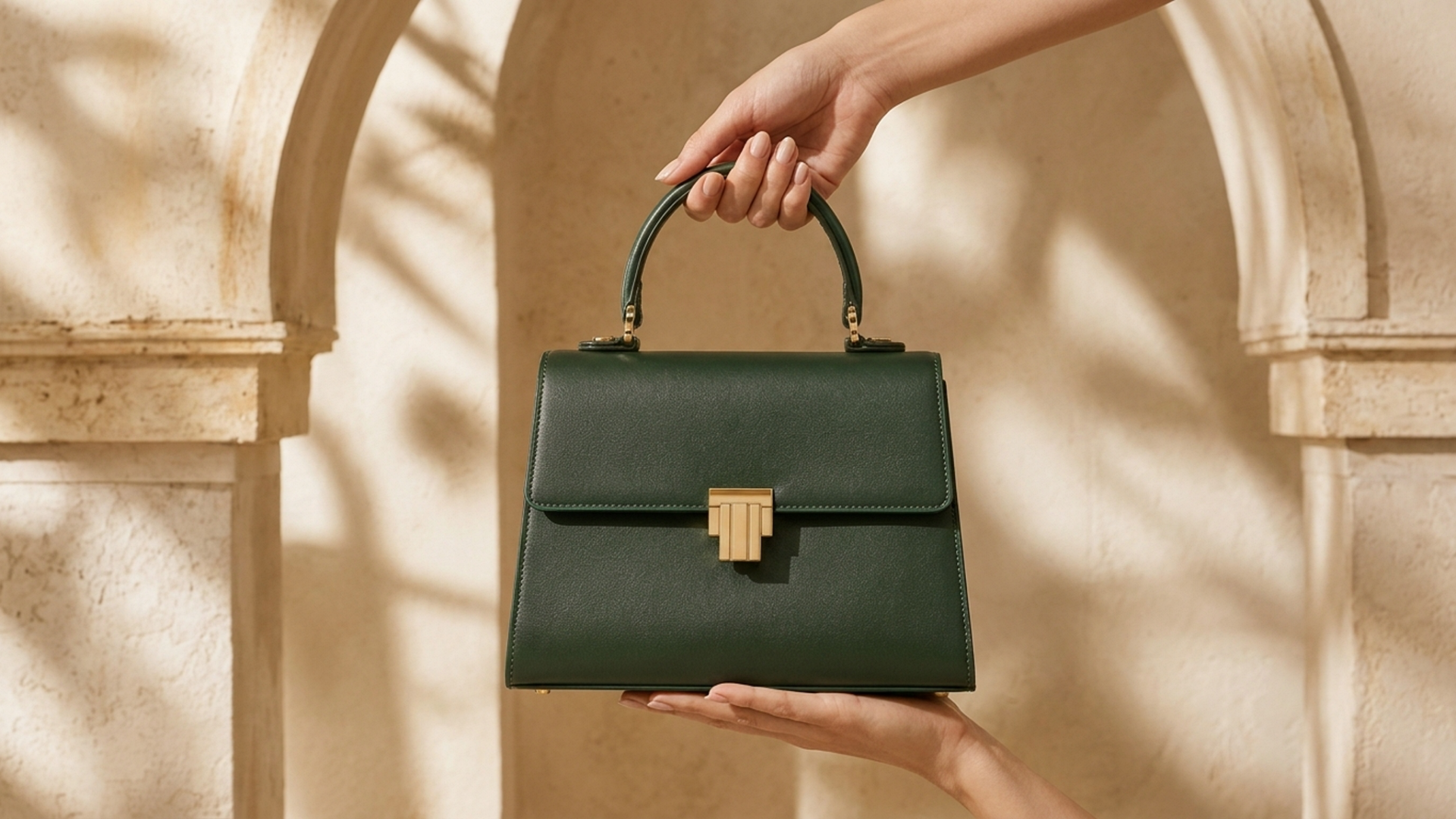 Editorial movement view of the Ema Mini Top-Handle Bag