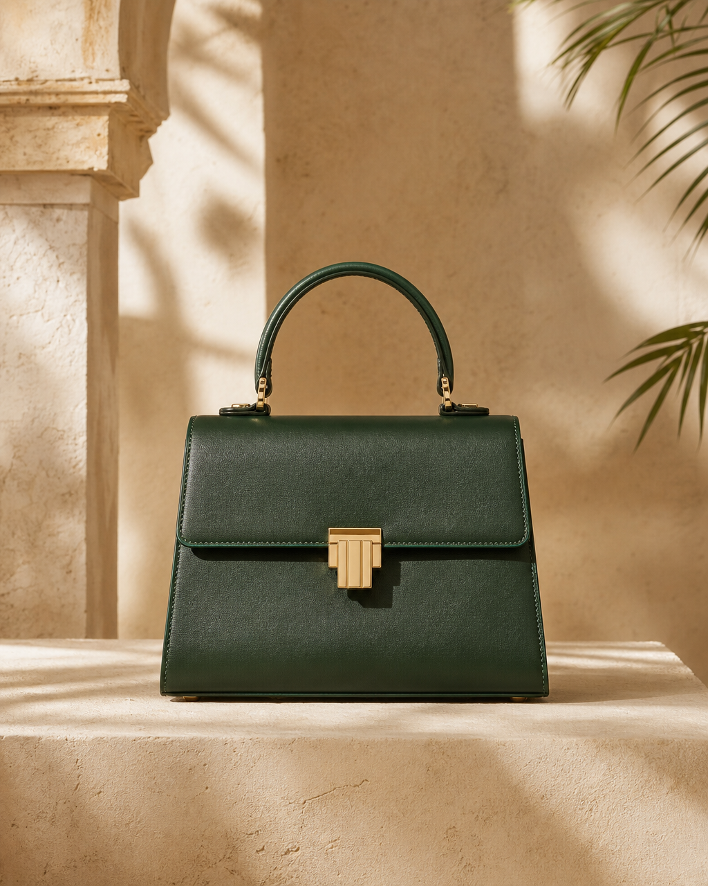Model wearing or styling the Ema Mini Top-Handle Bag