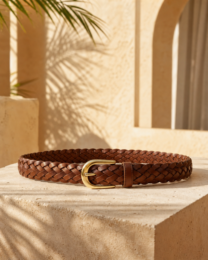 Mara Braided Leather Belt