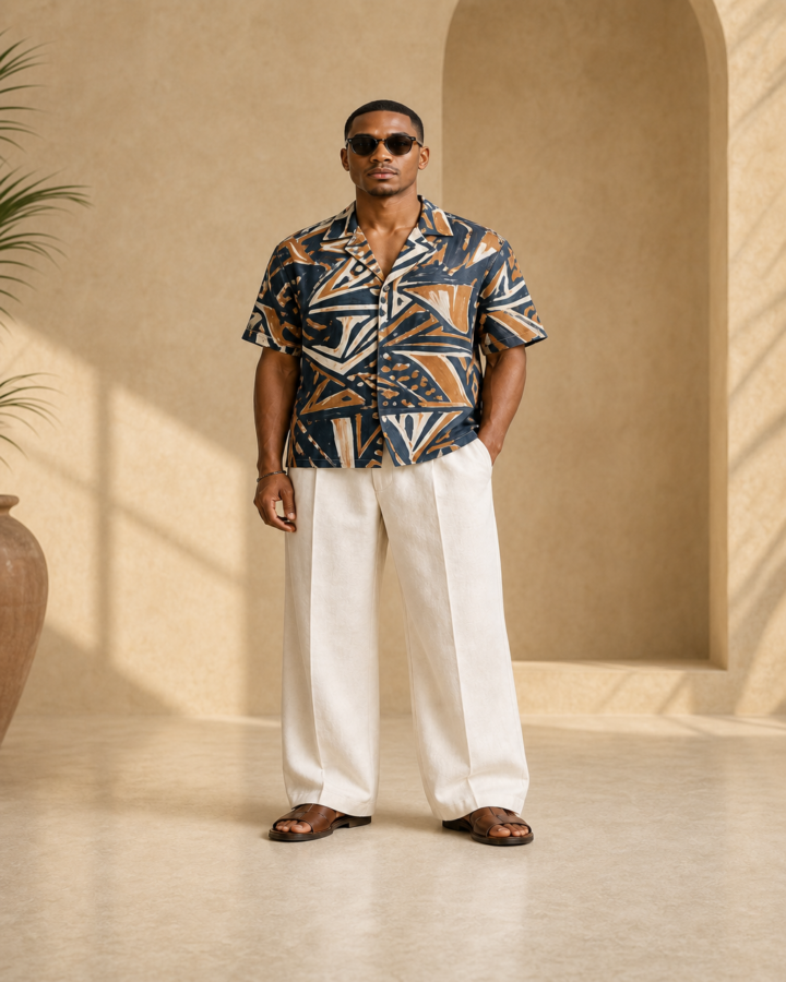 Tafari Camp-Collar Shirt