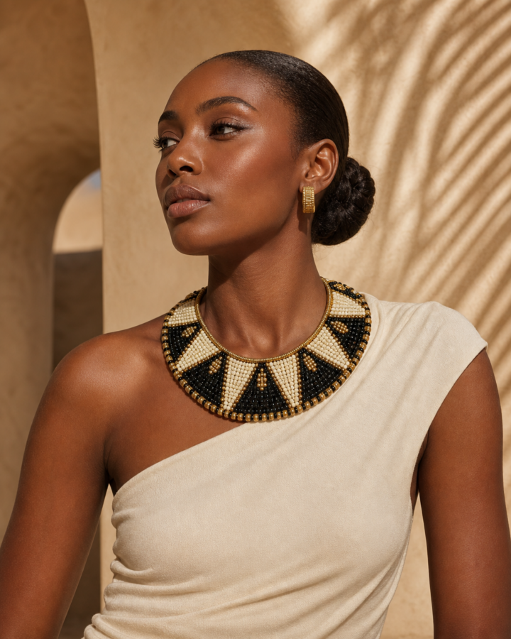Zuri Beaded Collar Necklace